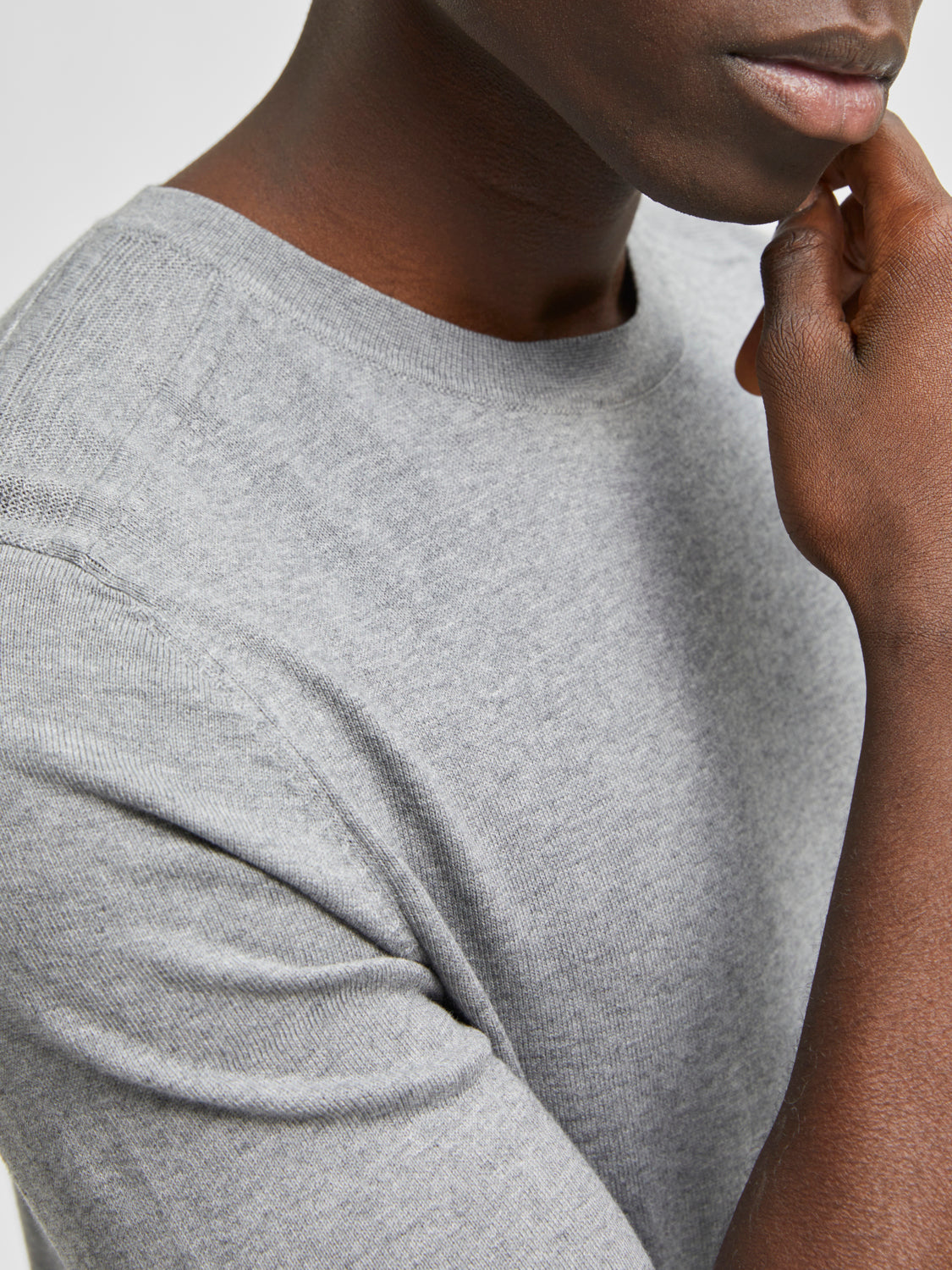 SLHBERG Pullover - Medium Grey Melange